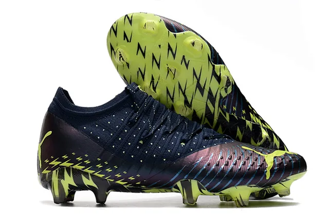 Puma Future Z Laranja Dourado Upper Malha Cadarços Assimétricos Piso Firme Sapatos de Futebol 19