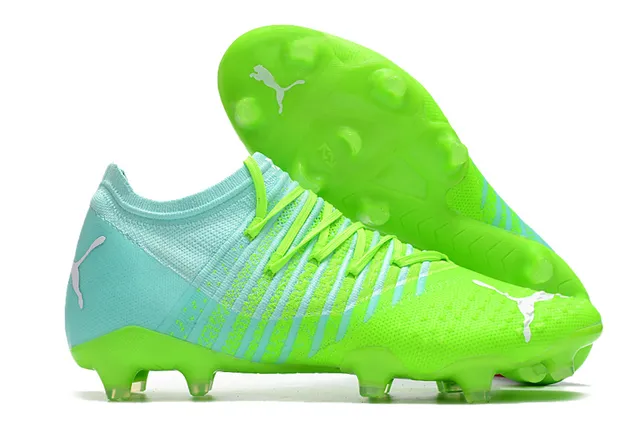 Puma Future Z Laranja Dourado Upper Malha Cadarços Assimétricos Piso Firme Sapatos de Futebol 21