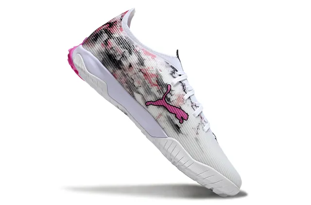 Puma Future Z Branco Rosa Acanalado Sintético Superior Impressão Abstrata Relvado Sapatos de Futebol 2