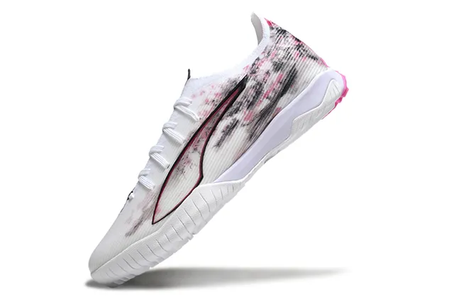 Puma Future Z Branco Rosa Acanalado Sintético Superior Impressão Abstrata Relvado Sapatos de Futebol 3