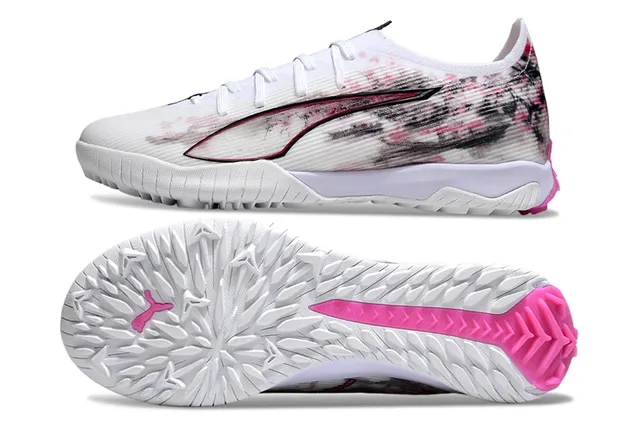 Puma Future Z Branco Rosa Acanalado Sintético Superior Impressão Abstrata Relvado Sapatos de Futebol 6