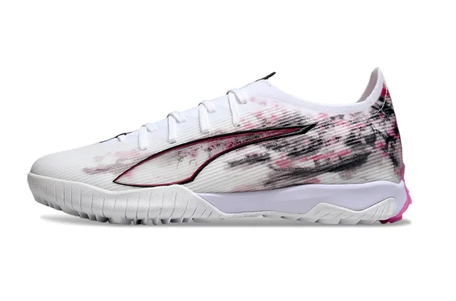 Puma Future Z Branco Rosa Acanalado Sintético Superior Impressão Abstrata Relvado Sapatos de Futebol 7