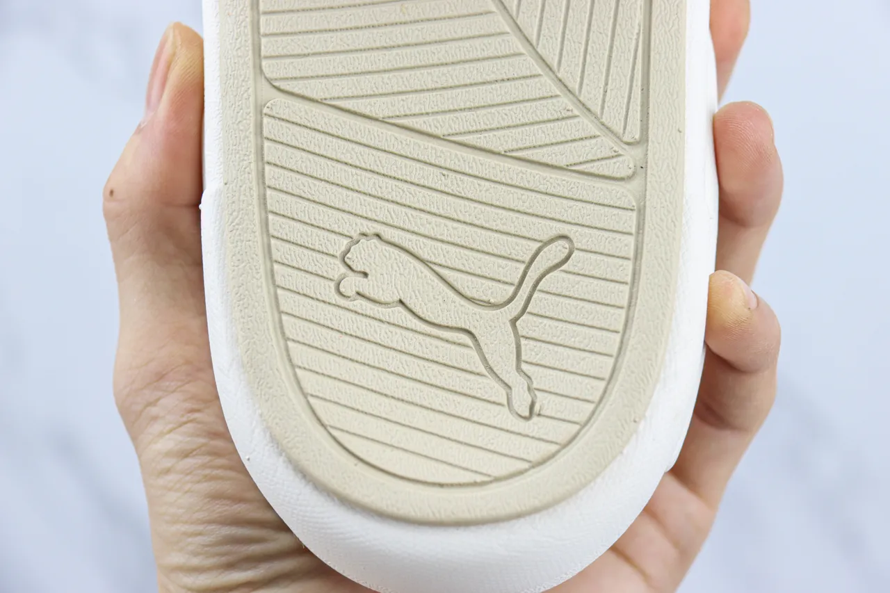 Puma Slide White and Beige Slippers 3