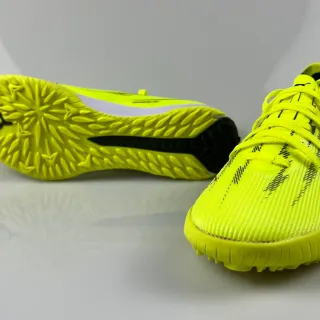 Puma Yellow Black Neon Knit Upper Conical Studs Turf Soccer Shoes
