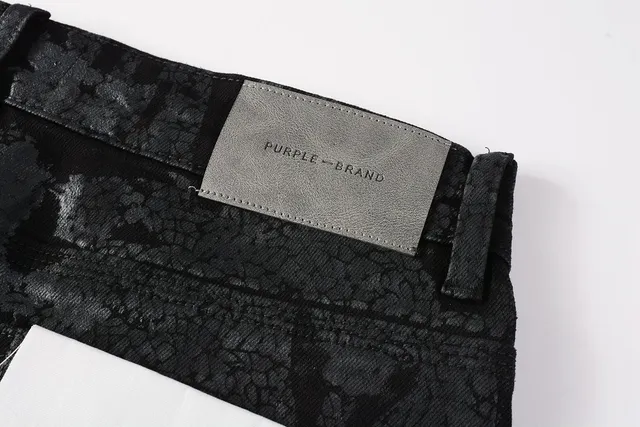 Purple Brand Crackle-Print Black Slim-Fit Jeans 5
