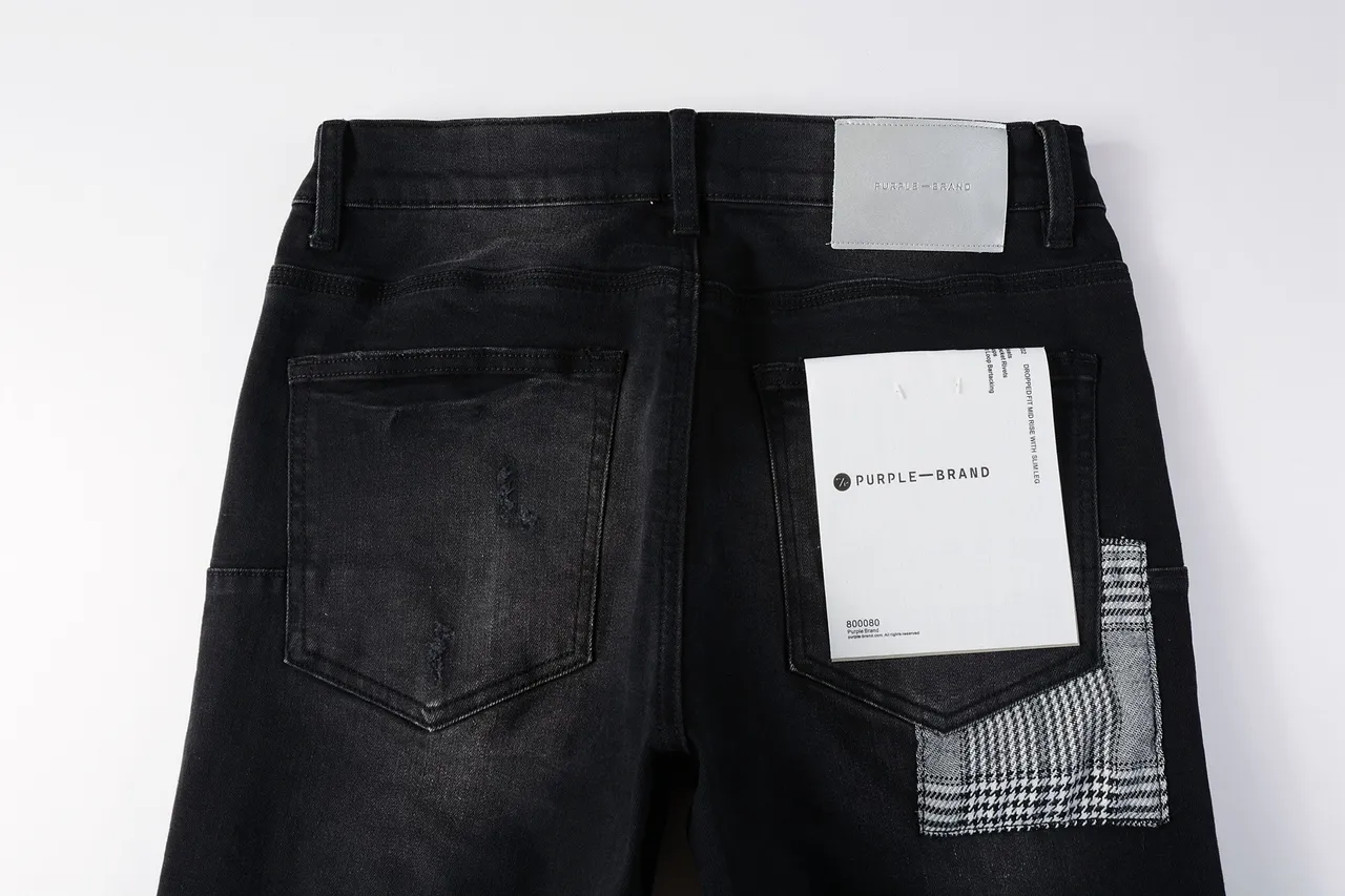 Purple Brand Distressed Black Washed Ripped Jeans 8