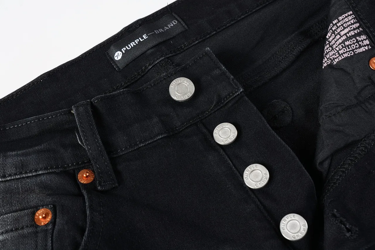 Purple Brand Distressed Black Washed Ripped Jeans 13