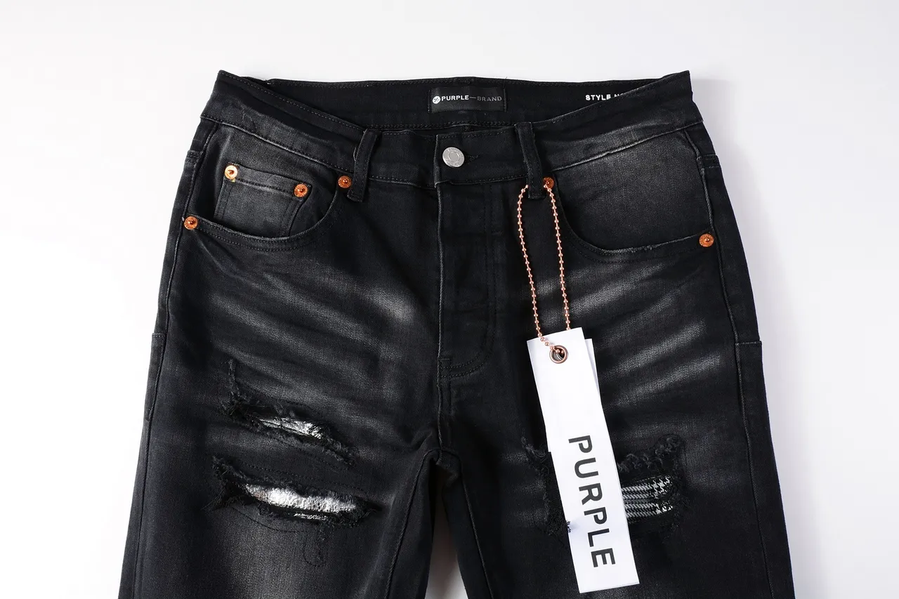 Purple Brand Distressed Black Washed Ripped Jeans 16