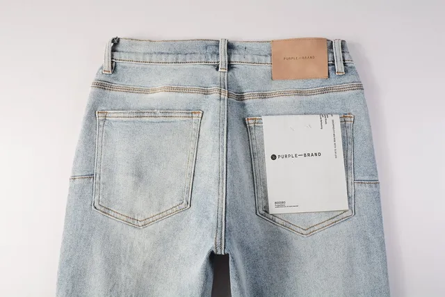 Purple Brand Light-Wash Distressed Slim-Fit Jeans 6