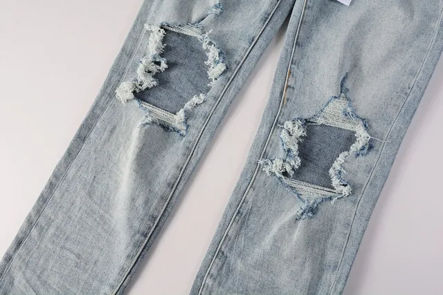 Purple Brand Light-Wash Distressed Slim-Fit Jeans 8