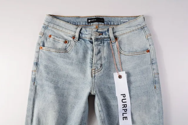 Purple Brand Light-Wash Distressed Slim-Fit Jeans 13
