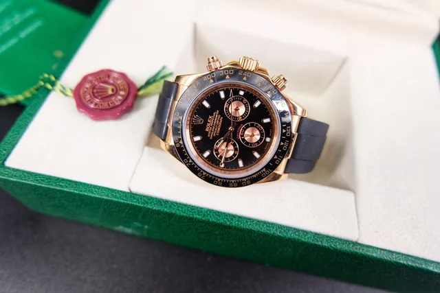 Rolex Cosmograph Daytona কালো ডায়াল গোল্ড-টোন কেস মেকানিক্যাল ওয়াচ 7