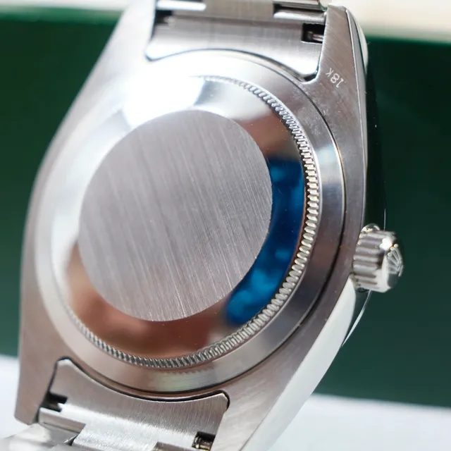 Rolex Oyster Perpetual Datejust Cadran noir Marqueurs d'heure en diamant Montre mécanique 4