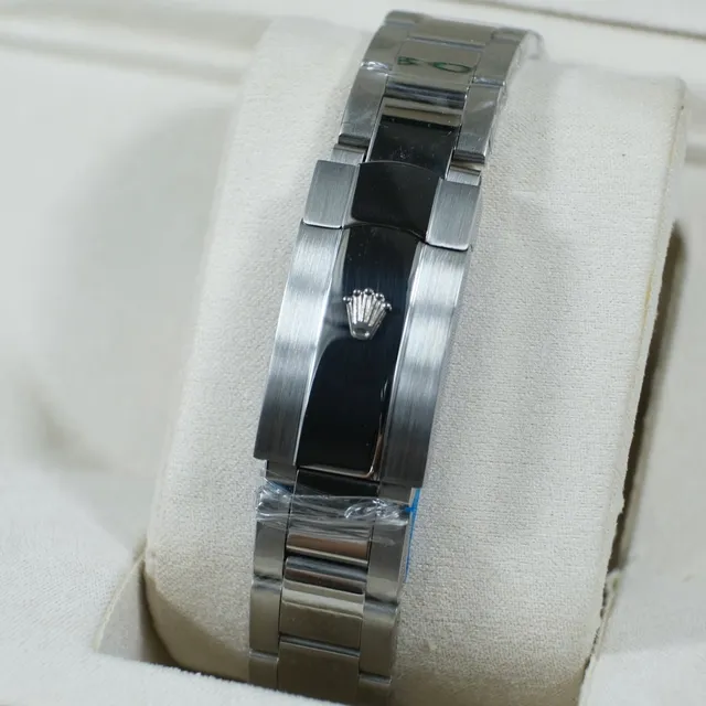 Rolex Oyster Perpetual Datejust Cadran noir Marqueurs d'heure en diamant Montre mécanique 5