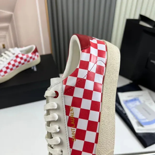 Saint Laurent Checkerboard Leather Low-Top Lifestyle Sneakers 2