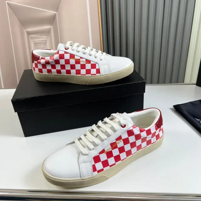 Saint Laurent Checkerboard Leather Low-Top Lifestyle Sneakers 6