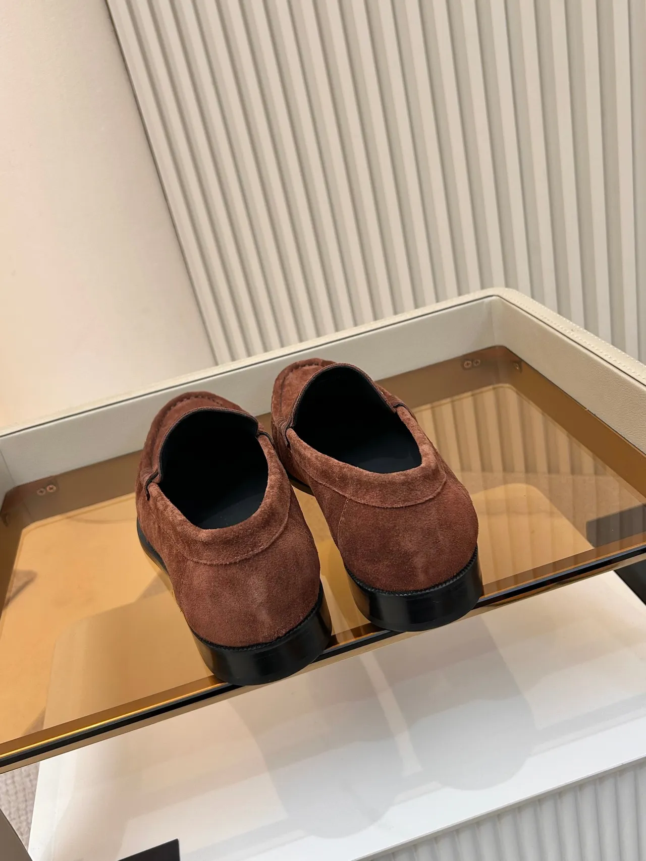 Saint Laurent mocassins marron daim YSL monogramme bride mocassins 3