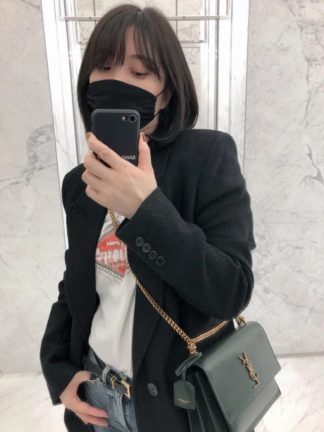 Saint Laurent Monogram Belt Black Leather Belt 3