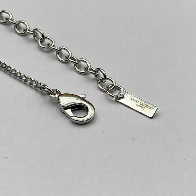 Saint Laurent Monogram Silver-Tone Chain Necklace 2