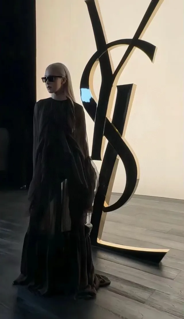 Saint Laurent Rectangular Tortoiseshell Temple Sunglasses 2