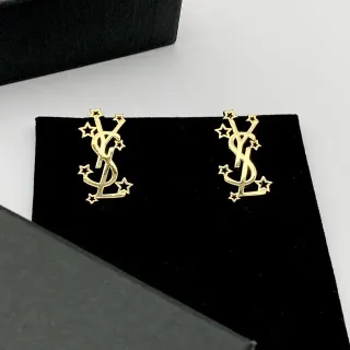 Saint Laurent YSL Stars Gold-Tone Star-Embellished Stud Earrings