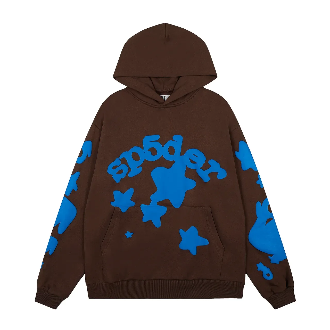 Sp5der भूरा नीला Oversized Fit Screen-Printed Graphics ट्रैकसूट 2