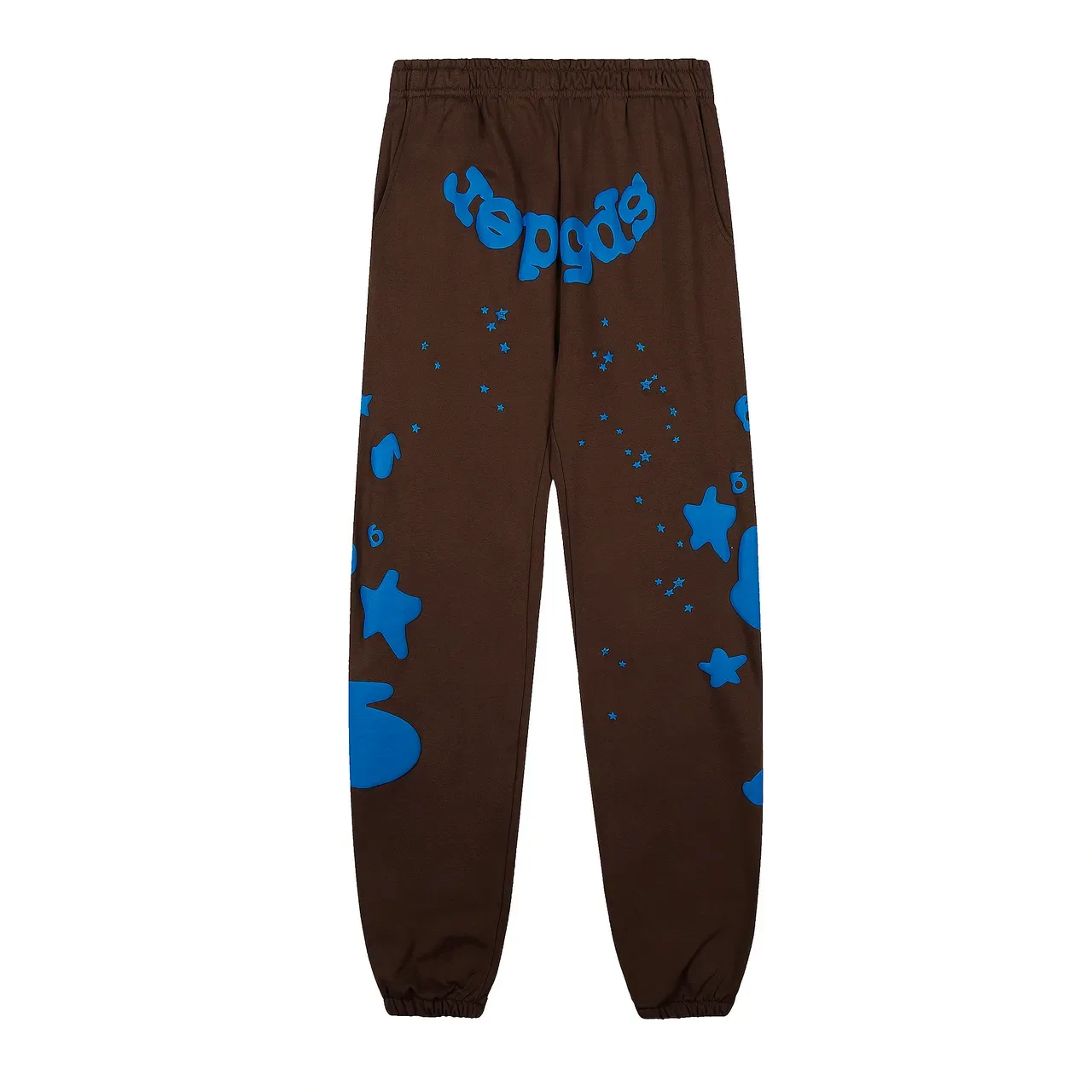 Sp5der भूरा नीला Oversized Fit Screen-Printed Graphics ट्रैकसूट 4
