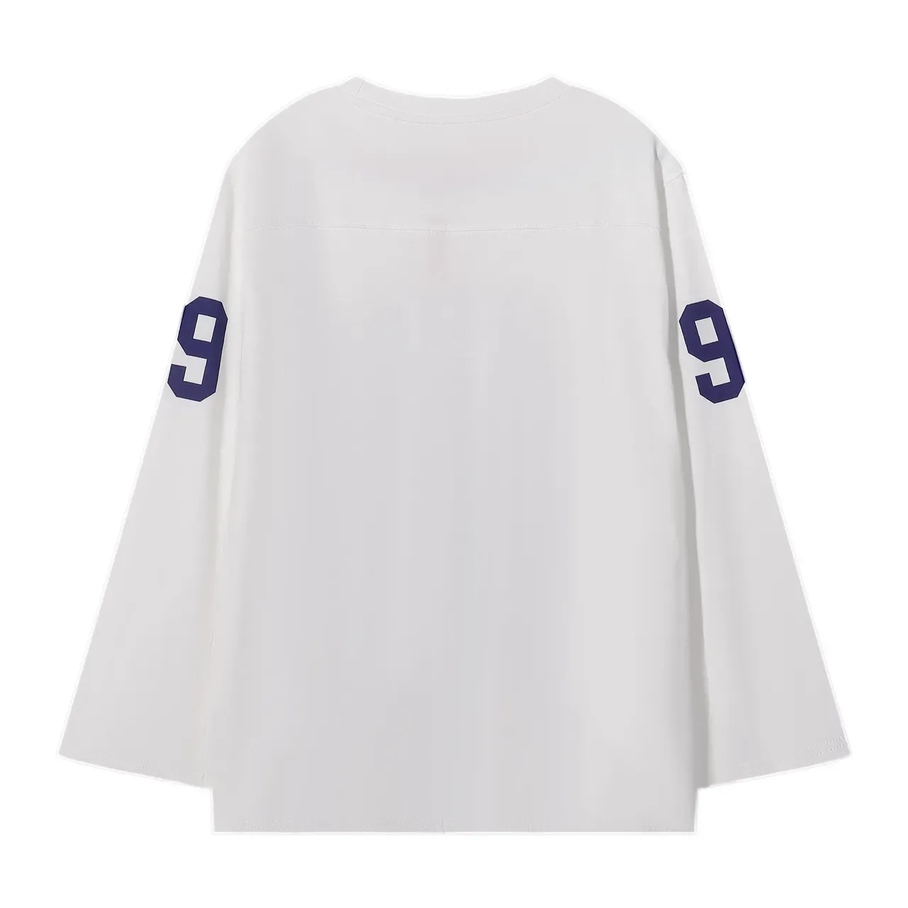 Supreme 99 White Navy Long-Sleeve Crewneck Jersey 4