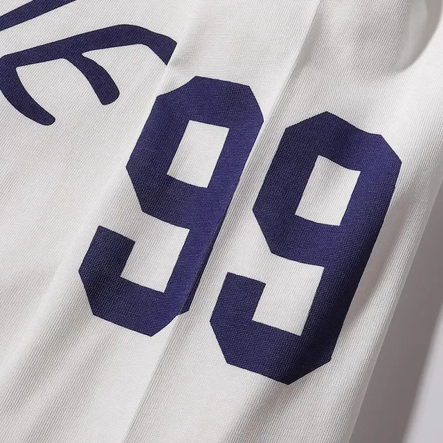 Supreme 99 White Navy Long-Sleeve Crewneck Jersey 8
