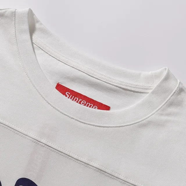 Supreme 99 White Navy Long-Sleeve Crewneck Jersey 10