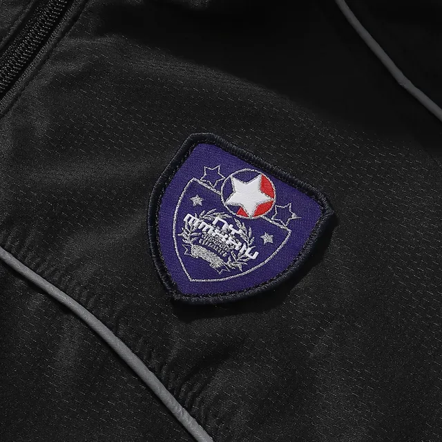 Supreme Preto Branco Quarter-Zip Reflective Piping Windbreaker 7