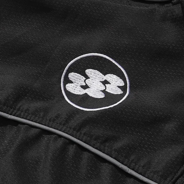 Supreme Preto Branco Quarter-Zip Reflective Piping Windbreaker 8