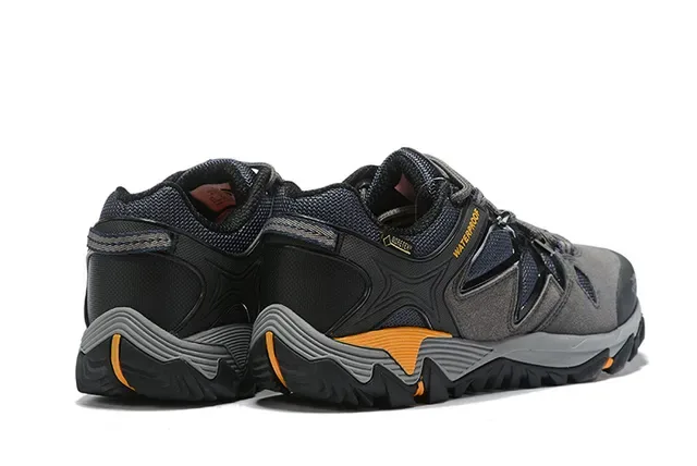 The North Face Army Green Orange Technical Mesh-Suede Hybrid Upper Waterproof Membrane Construction Sneakers 4
