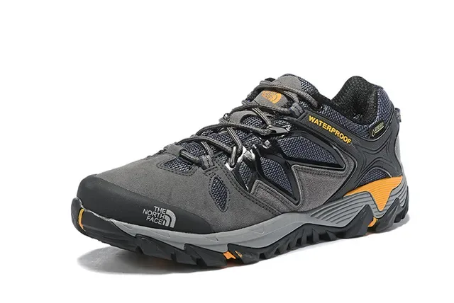 The North Face Army Green Orange Technical Mesh-Suede Hybrid Upper Waterproof Membrane Construction Sneakers 7