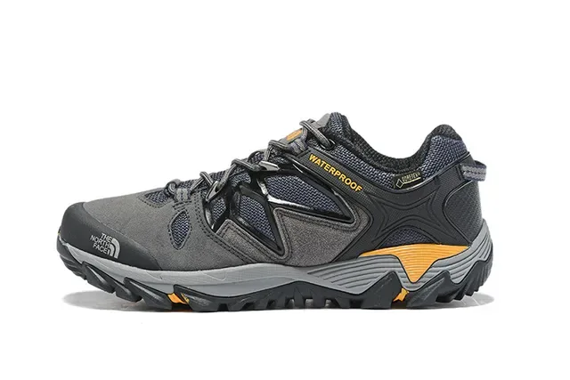 The North Face Army Green Orange Technical Mesh-Suede Hybrid Upper Waterproof Membrane Construction Sneakers 8
