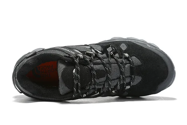 The North Face Army Green Orange Technical Mesh-Suede Hybrid Upper Waterproof Membrane Construction Sneakers 13