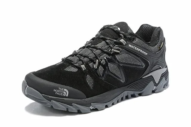 The North Face Army Green Orange Technical Mesh-Suede Hybrid Upper Waterproof Membrane Construction Sneakers 14
