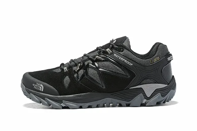 The North Face Army Green Orange Technical Mesh-Suede Hybrid Upper Waterproof Membrane Construction Sneakers 15