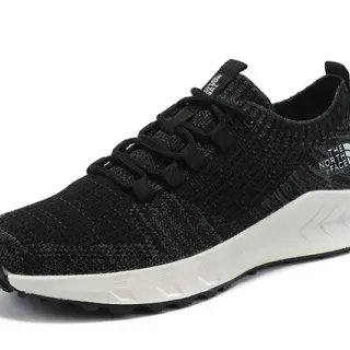 The North Face Black White Knit Upper Low-Profile Silhouette Sneakers