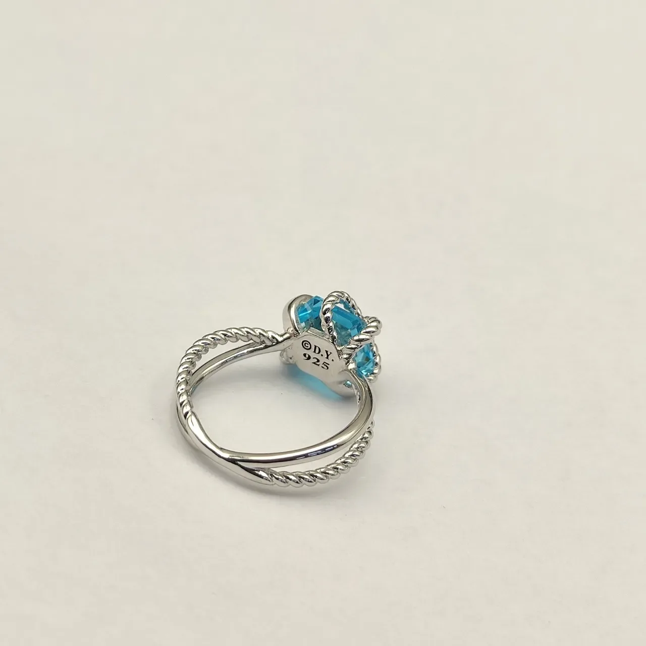 Tiffany & Co. Knot Blue Topaz and Diamond Ring 4