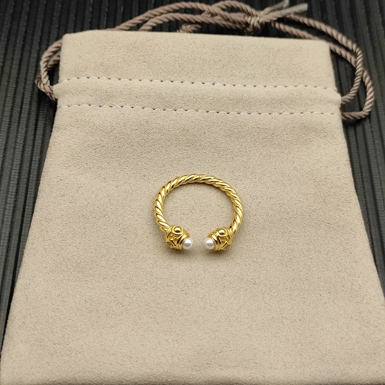 Tiffany & Co. Rope Pearl and Diamond Ring 8