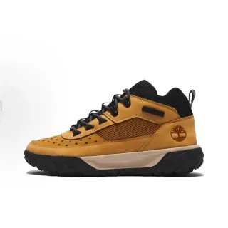 Timberland Yellow Black Mid-Cut Perforated Leather Toe Lifestyle Sneakers