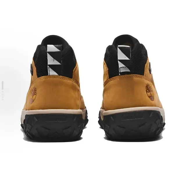 Timberland Yellow Black Mid-Cut Perforated Leather Toe Lifestyle Sneakers 4