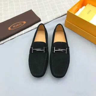 Tod's Double T Loafer Black Suede Men's Loafers