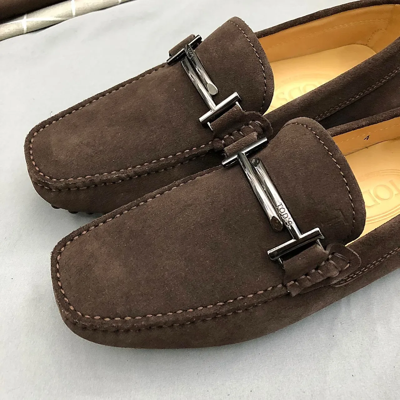 Tod's Horsebit Loafer Brown Suede Men's Loafers 4