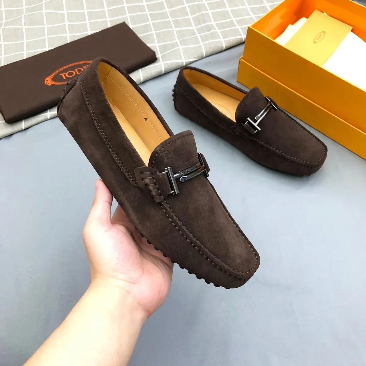 Tod's Horsebit Loafer Brown Suede Men's Loafers 9