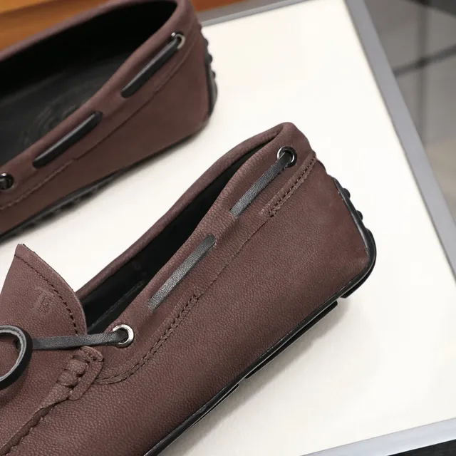Tod's mocassin à nœud marron noir cuir suédé-like mocassin 4