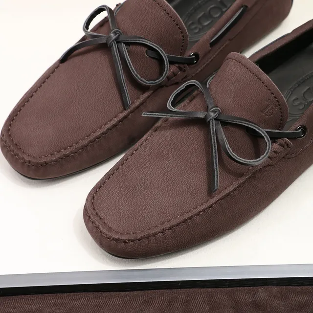 Tod's mocassin à nœud marron noir cuir suédé-like mocassin 7