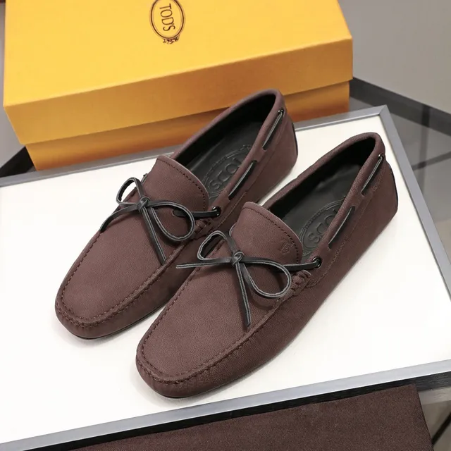 Tod's mocassin à nœud marron noir cuir suédé-like mocassin 8