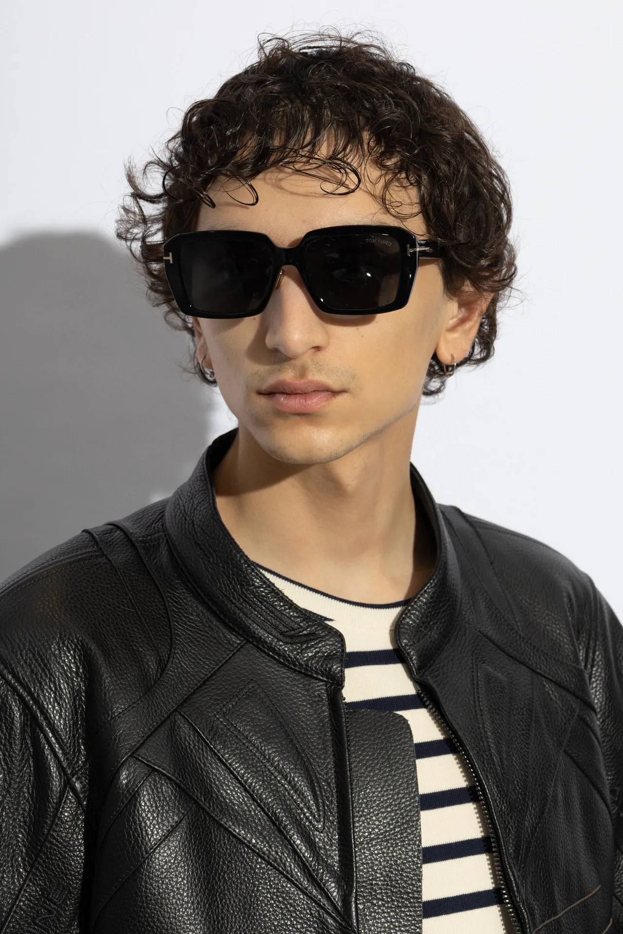 Tom Ford FT0888 Black Brown Oversized Rectangular Acetate Frame Sunglasses 8
